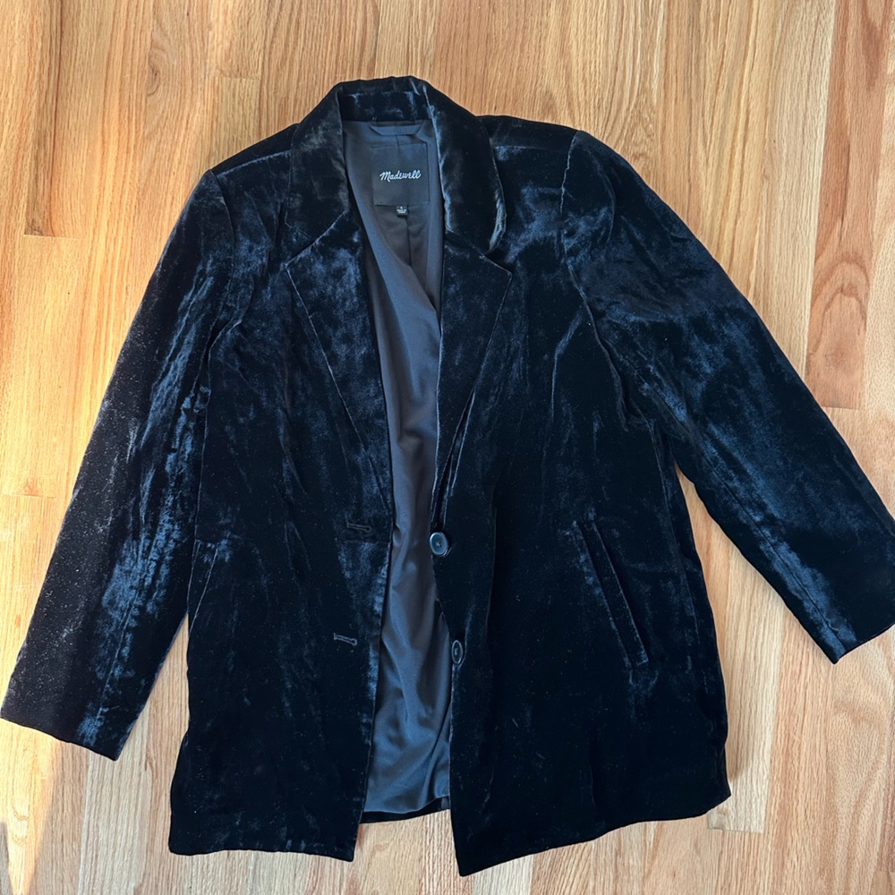 Black Velvet Madewell Blazer